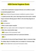 HESI Dental Hygiene Exam 2024 Questions and Answers (2024 / 2025) (Verified Answers)