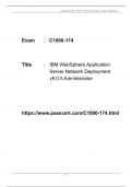 IBM WebSphere Application Server C1000-174 Dumps