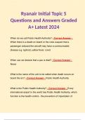 Ryanair Initial Topic 5 Questions and Answers Graded A+ Latest 2024