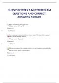 NURS6512 WEEK 6 MIDTERMEXAM QUESTIONS AND CORRECT ANSWERS AGRADE