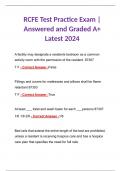 RCFE Test Practice Exam | Answered and Graded A+ Latest 2024