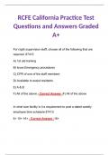 RCFE California Practice Test Questions and Answers Graded A+