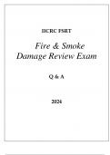 IICRC FSRT FIRE & SMOKE DAMAGE REVIEW EXAM Q & A 2024.