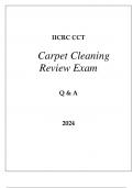 IICRC CCT CARPET CLEANING REVIEW EXAM Q & A 2024