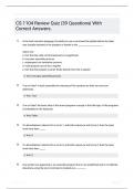 CS 1104 Review Quiz 39 Questions With Correct Answers