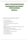 AMSCO 7.4 EXAM QUESTIONS 2024  EXAM QUESTIONS AND CORRECT  VERIFIED ANSWERS  GRADED A+