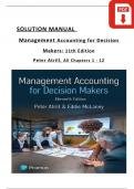 Management Accounting for Decision Makers: 11th Edition Solution Manual By (Peter Atrill, 2024)Verified Chapters 1 - 12, Complete Newest Version