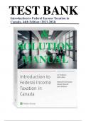 Test Bank and Solution Manuals for Introduction to Federal Income Taxation in Canada, 44th Edition By Nathalie Johnstone