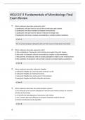 WGU D311 Fundamentals of Microbiology Final Exam Review