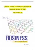olution Manual For Foundations of Business, 7th Edition by (William M. Pride, 2023) Verified Chapters 1 - 47, Complete Newest Version