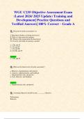 WGU C235 Objective Assessment Exam (Latest 2024/ 2025 Update) Training and Development| Practice Questions and Verified Answers| 100% Correct – Grade A