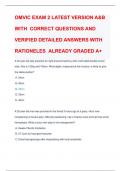 OMVIC EXAM 2 LATEST VERSION A&B WITH  CORRECT QUESTIONS AND VERIFIED DETAILED ANSWERS WITH RATIONELES  ALREADY GRADED A+