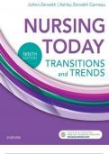 NURSING TODAY TRANSTIONS AND TRENDS 9TH EDITION|QUESTIONS AND CORRECT ANSWEERS 2024|ALL CHAPTERS AVAILABLE 