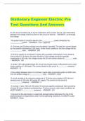 Stationary Engineer Electric Pre  Test Questions And Answers