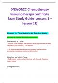 ONS/ONCC Chemotherapy Immunotherapy Certificate Exam Study Guide (Lessons 1 – Lesson 13)