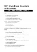 RBT Mock Exam Questions and Answers| RBT Mock Exam #1| 100 Q&A