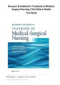 Brunner & Suddarth's Textbook of MedicalSurgical Nursing 15th Edition Hinkle Test Bank
