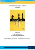  Marketing Strategy 1CE O. C. FerrellMichael HartlineBryan W. HochsteinMarc Boivin Chapter (1-10) Instructor Manual