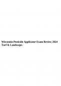 Wisconsin Pesticide Applicator Exam Review 2024 Turf & Landscape.