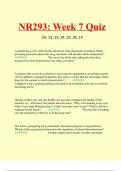 NR293: Week 7 Quiz CH. 22, 23, 24, 25, 28, 19