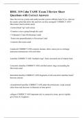 BIOL 319 Cohn TAMU Exam 2 Review Sheet Questions with Correct Answers