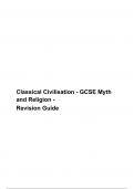 Classical Civilisation - GCSE Myth and Religion -  Revision Guide 