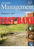 TEST BANK for Management 14th Edition by Richard L. Daft. Complete Chapters 1-19.