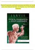 Test Bank for Physical Examination and Health Assessment 9th Edition by Carolyn Jarvis, Ann Eckhardt / All Chapters 1-32 / Full Complete Latest Update 2024