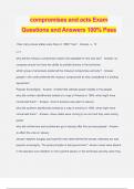compromises and acts Exam Questions and Answers 100% Pass