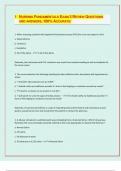 1 NURSING FUNDAMENTALS EXAM 3 REVIEW QUESTIONS  AND ANSWERS, 100% ACCURATE/