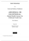 Exam (elaborations) ABNORMAL OR EXCEPTIONAL: Mental Health Literacy  A Child and Youth Care Approach to Abnormal Psychology