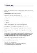 TSI Math test Questions And Answers 