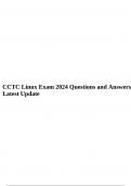 CCTC Linux Exam 2024 Questions and Answers Latest Update.
