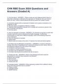 CHN RBE Exam 2024 Questions and Answers (Graded A)