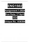 ENG1501 & ENG1502 ASSIGNMENT 1 2024
