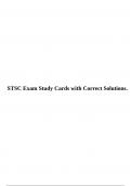STSC Exam Study Cards with Correct Solutions.