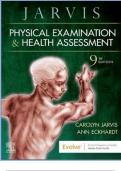 Physical Examination and Health Assessment 9th Edition (Jarvis, 2024) TEST BANK, All Chapters 1 - 32