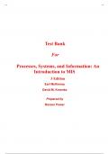 Test Bank for Processes Systems and Information An Introduction to MIS 3rd Edition By David Kroenke, Earl McKinney (All Chapters, 100% Original Verified, A+ Grade)