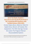 Jarvis Test Bank: Chapters-- 5,6,7,10,11,12,17,21,22,23,24,25,26, & 30/ Containing 504 Questions with Verified Answers 2024-2025. (Covers Topics about, Abdomen Male GU System Anus, Rectum, & Prostate; Pain Assessment: The Fifth Vital Sign Female GU system
