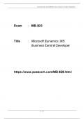 Microsoft Business Central Developer MB-820 Exam Dumps