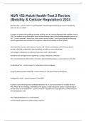 NUR 152-Adult Health-Test 2 Review (Mobility & Cellular Regulation) 2024 