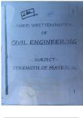 COMPLETE STRENGTH OF MATERIALS CLASS NOTES, PROBLEMS AND ANSWERS