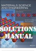 SOLUTIONS MANUAL for Materials Science and Engineering: An Introduction 10th Edition by William D. Callister Jr.; David G. Rethwisch (Complete 21 Chapters – Plus Case Study Solutions)
