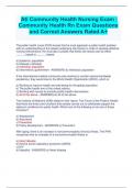 Ati Community Health Nursing Exam |  Community Health Rn Exam Questions  and Correct Answers Rated A+