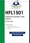 HFL1501 Assignment 2 (QUALITY ANSWERS) Semester 1 2024