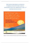 TEST BANK FOR MEDICAL SURGICAL NURSINGCONCEPTS FOR CLINICAL JUDGEMENT AND COLLABORATIVE CARE 11TH EDITION IGNATAVICIUS