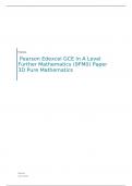  Edexcel GCE In A Level Further Mathematics (9FM0) Paper 3D Pure Mathematics  MARK SCHEEME FOR JUNE 2023