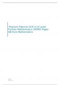  Edexcel GCE In A Level Further Mathematics (9FM0) Paper 4B Pure Mathematics  MARK SCHEME FOR JUNE 2023