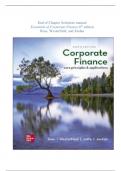 End of Chapter Solution manual  Essentials of Corporate Finance 6th edition (Ross, Westerfield, and Jordan) perfect solution 2024 graded A+