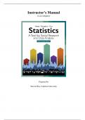 Statistics A Tool for Social Research and Data Analysis, 5th Edition Joseph F. Healey Christopher Donoghue Steven Prus Instructor Solution Manual